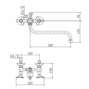 Смеситель Fashun A2212 хром размеры