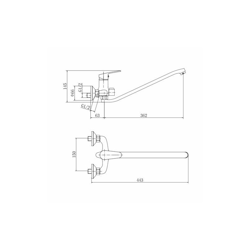 Смеситель Fashun A2215 хром размеры