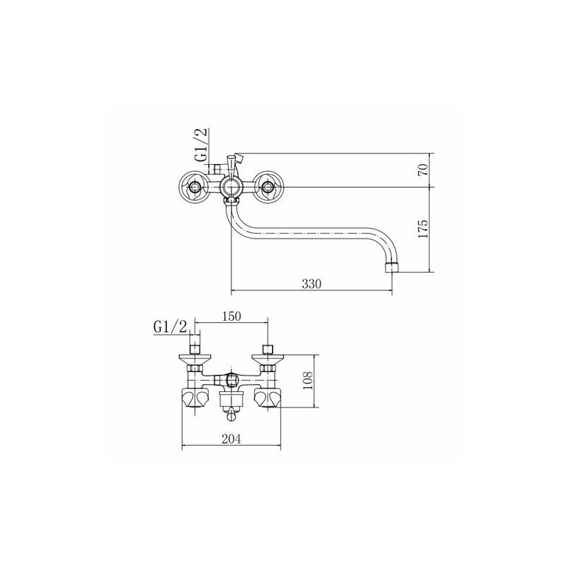 Смеситель Fashun A2226 хром размеры
