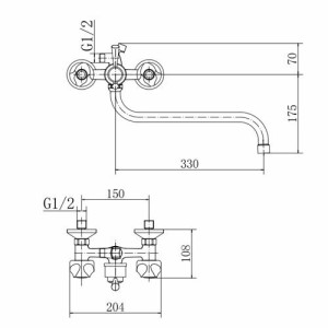 Смеситель Fashun A2226 хром размеры