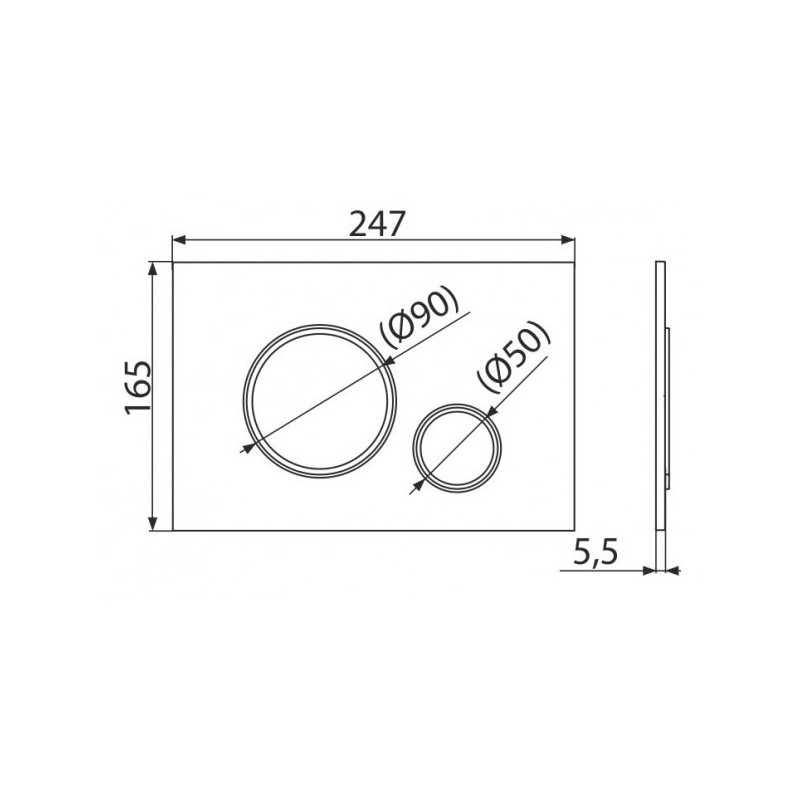Кнопка смыва Alcaplast M770 белый