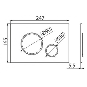 Кнопка смыва Alcaplast M770 белый