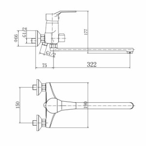 Смеситель Fashun A2263 хром размеры