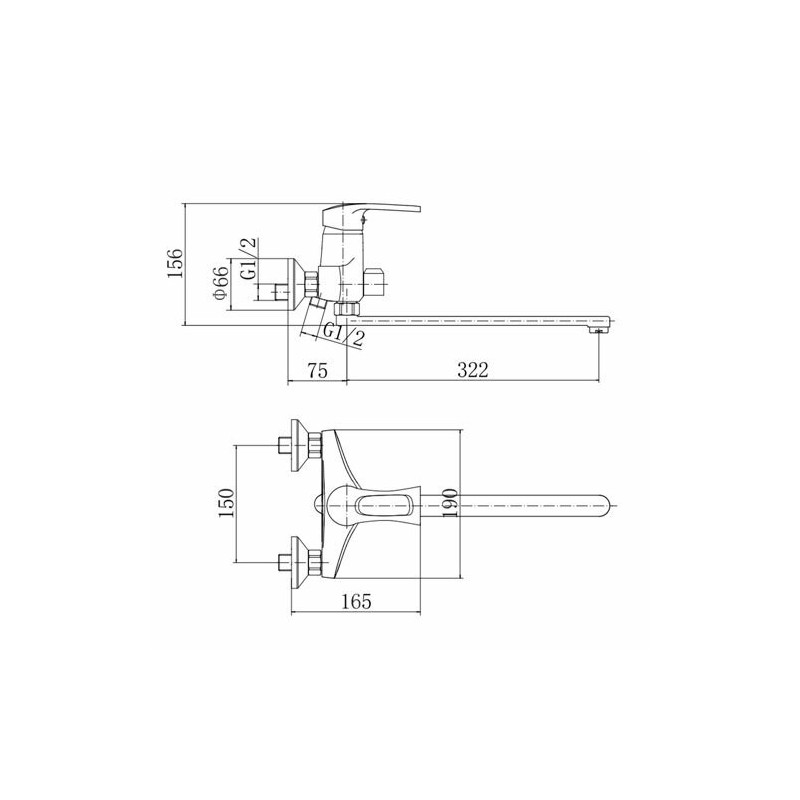 Смеситель Fashun A2266 хром размеры
