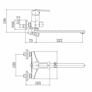 Смеситель Fashun A2266 хром размеры