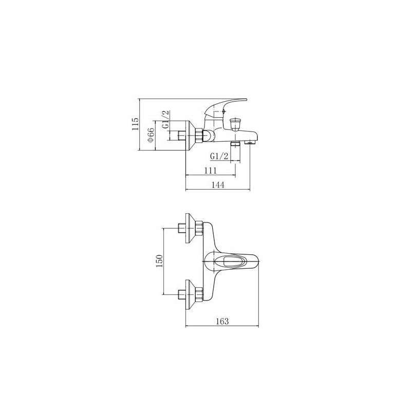 Смеситель Fashun A3015 хром размеры
