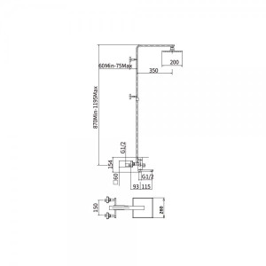 Душевая система Fashun A52402-7 схема