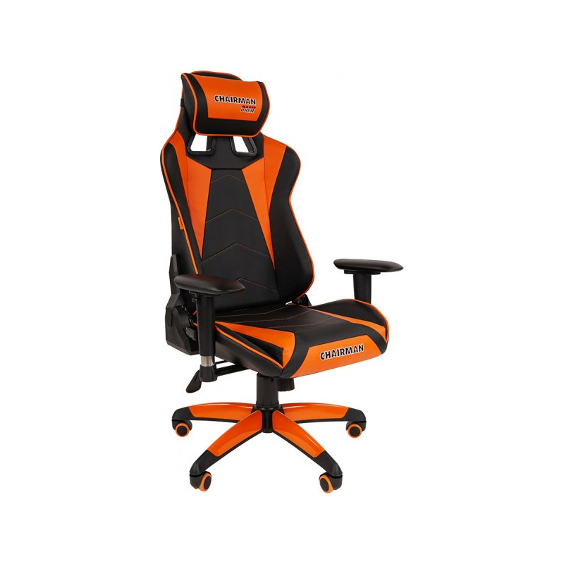 Кресло геймерское Chairman Game 44 черный/оранжевый