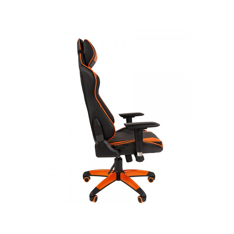 Кресло геймерское Chairman Game 44 черный/оранжевый вид сбоку