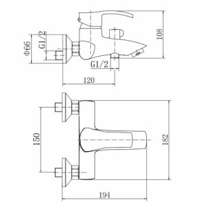 Смеситель Fashun A3070 хром размеры