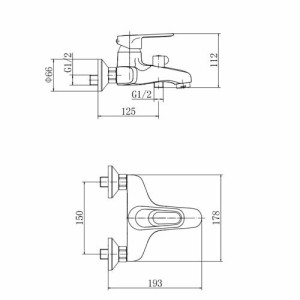 Смеситель Fashun A3204 хром размеры