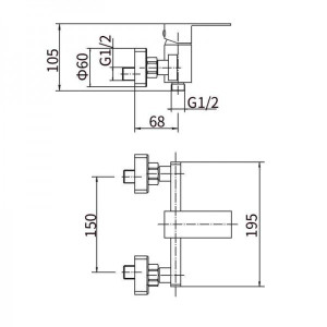 Смеситель Fashun A52002 сатин размеры