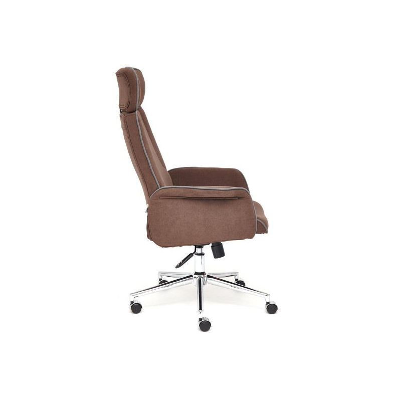 Кресло компьютерное Tetchair Charm коричневый (флок) вид сбоку