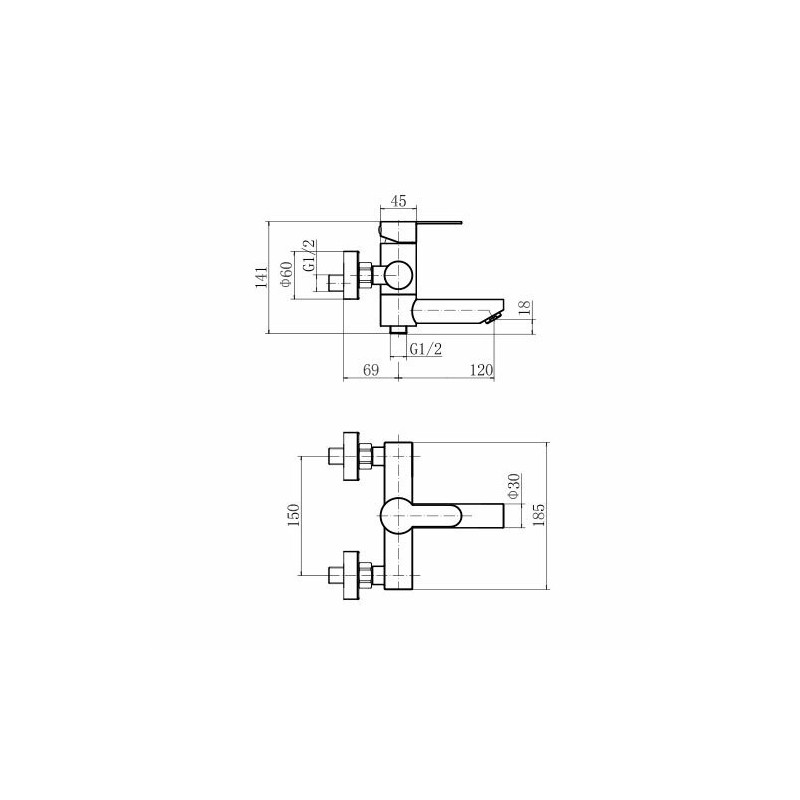 Смеситель Fashun A53001-7 черный размеры