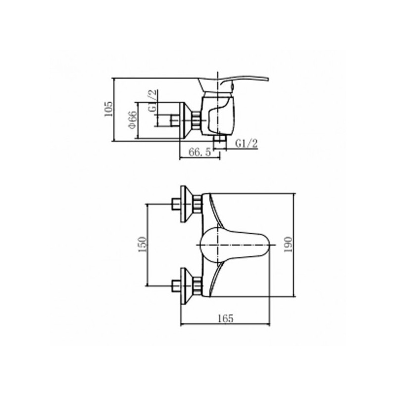 Смеситель Fashun A2001 хром размеры