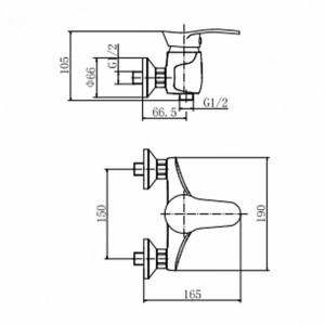 Смеситель Fashun A2001 хром размеры