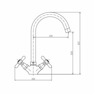 Смеситель Fashun A4025 хром размеры