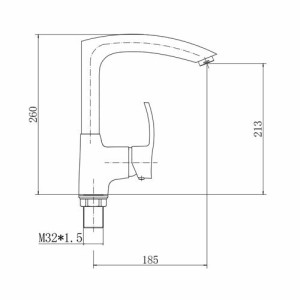 Смеситель Fashun A4070 хром размеры