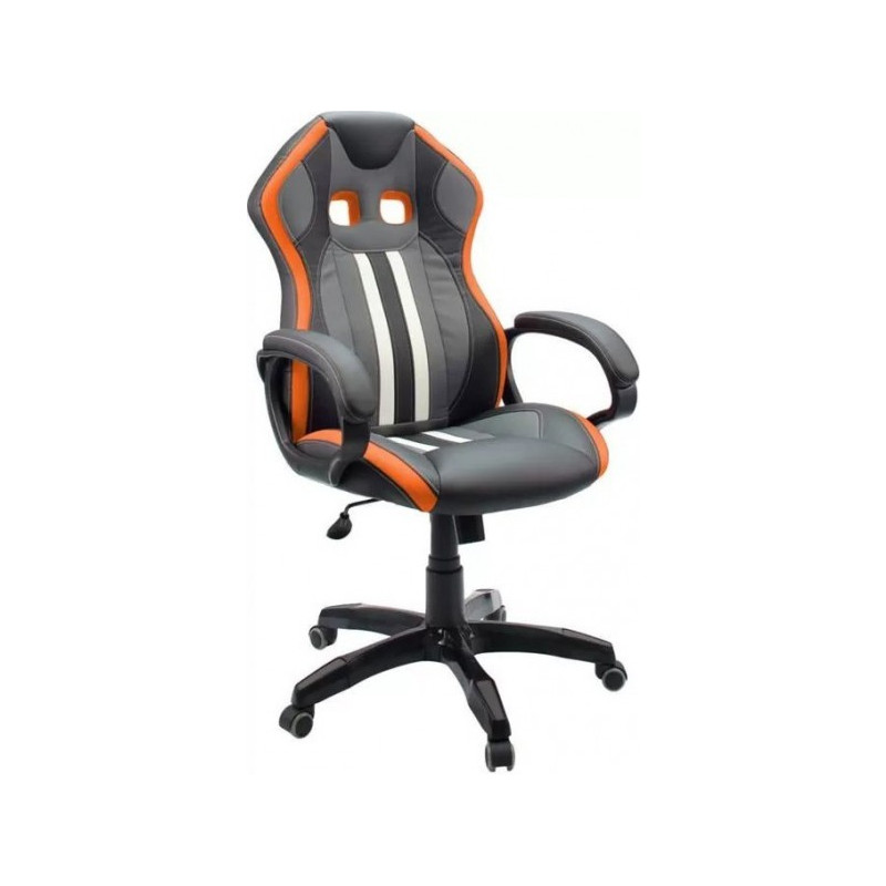 Кресло геймерское DikLine KD37H черный/серый/оранжевый
