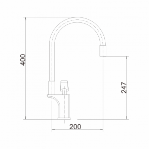 Смеситель Fashun A4081-7 черный/хром размеры