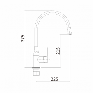 Смеситель Fashun A4082-7 черный/хром размеры