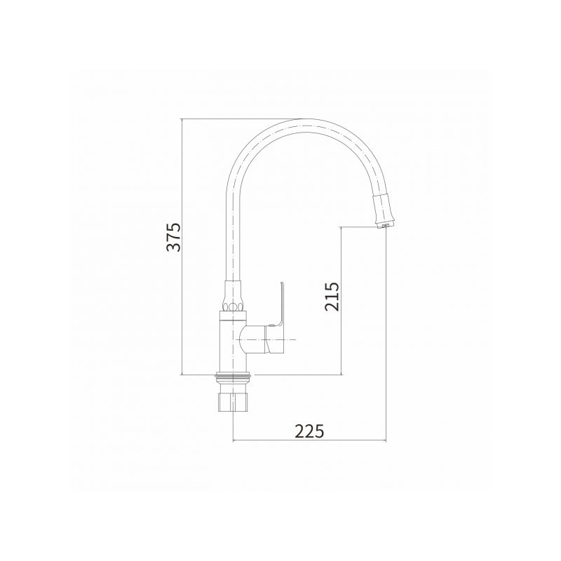Смеситель Fashun A4082-8 белый/хром размеры
