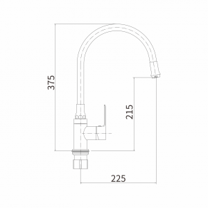 Смеситель Fashun A4082-8 белый/хром размеры