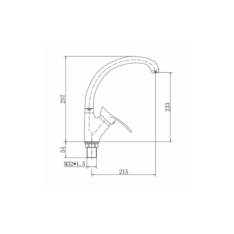 Смеситель Fashun A4101-2 хром размеры