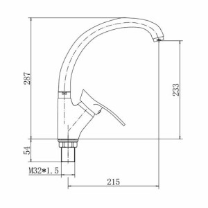Смеситель Fashun A4101-2 хром размеры