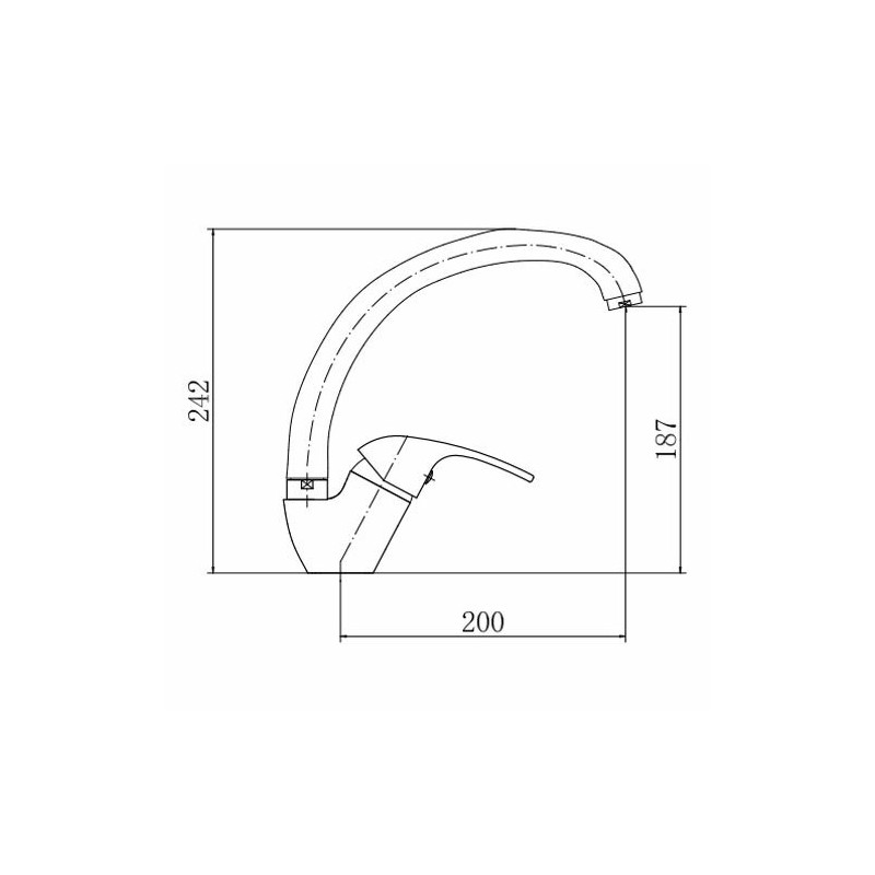 Смеситель Fashun A4103 хром размеры