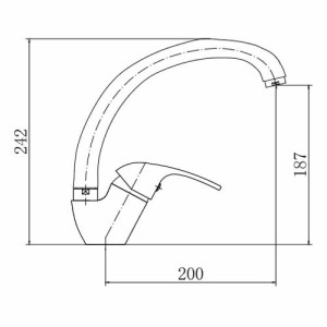 Смеситель Fashun A4103 хром размеры