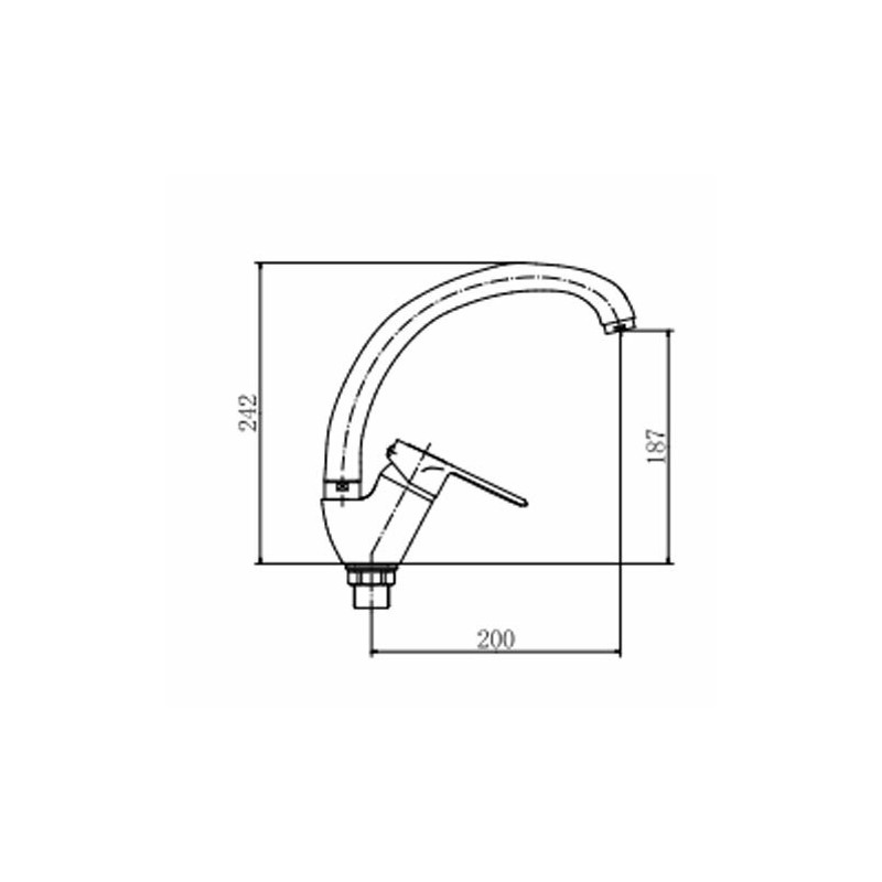 Смеситель Fashun A4104-2 хром размеры