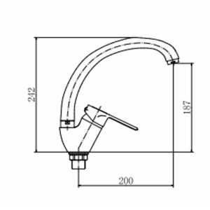 Смеситель Fashun A4104-2 хром размеры