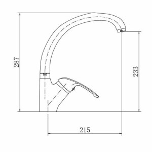 Смеситель Fashun A4105 хром размеры