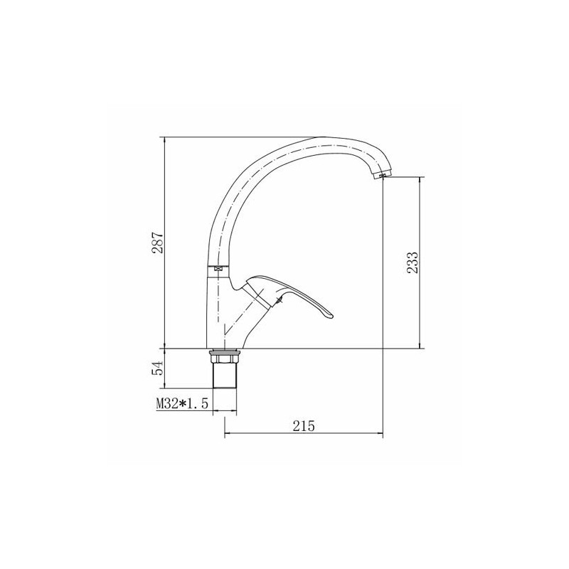 Смеситель Fashun A4105-2 хром размеры