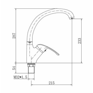Смеситель Fashun A4105-2 хром размеры