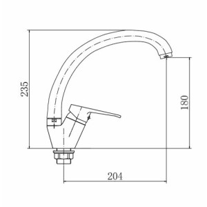 Смеситель Fashun A4113-2 хром размеры