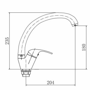 Смеситель Fashun A4115-2 хром размеры