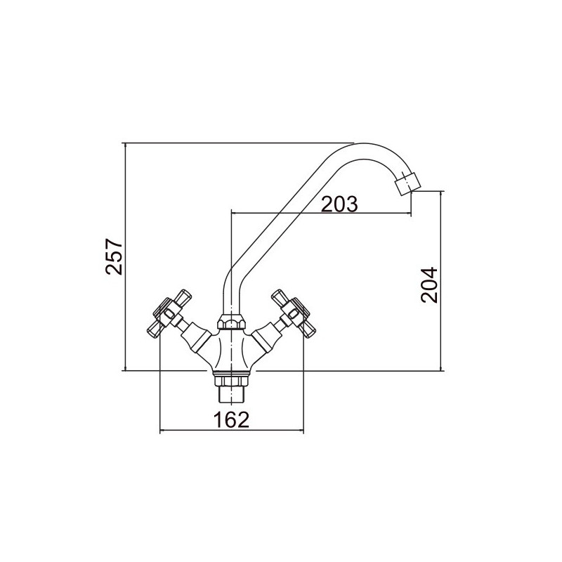 Смеситель Fashun A4124 хром размеры