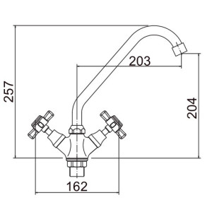 Смеситель Fashun A4124 хром размеры