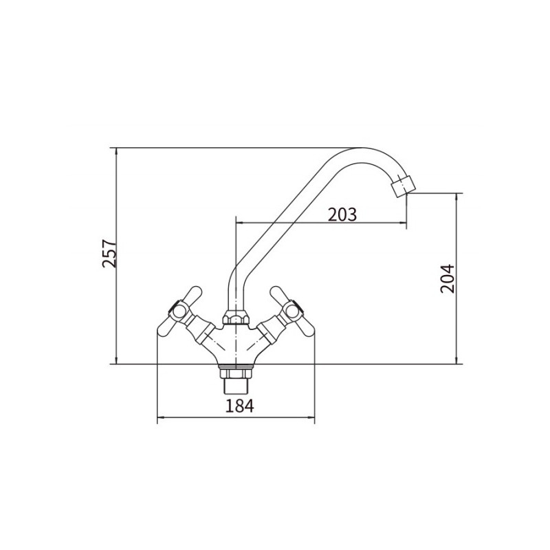 Смеситель Fashun A4125 хром размеры