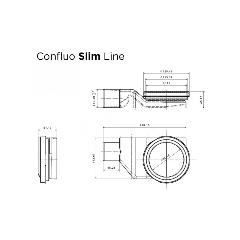 Трап для душа Pestan Confluo Slim Line 300 13100030 схема сифона