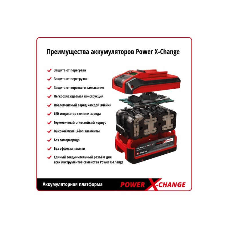 Зарядное устройство Einhell Power X-Change Twincharger 4512069 18 В преимущества