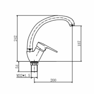 Смеситель Fashun A4156-2 хром размеры