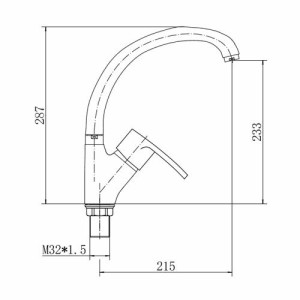 Смеситель Fashun A4165-2 хром размеры