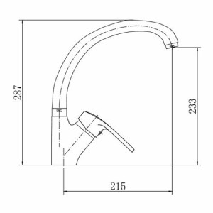 Смеситель Fashun A4166 хром размеры