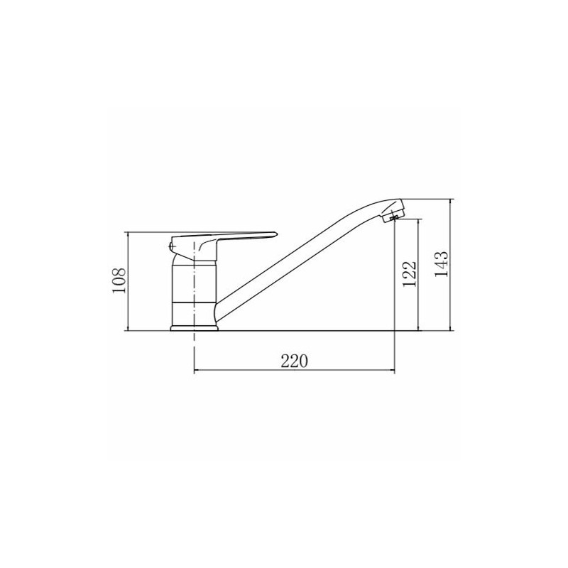 Смеситель Fashun A4204 хром