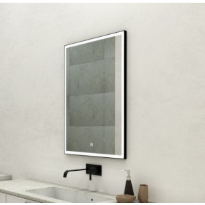Зеркало Континент Frame Led 70x100 Black на стене