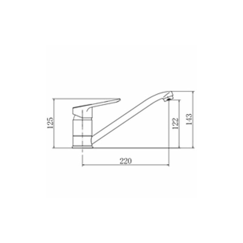 Смеситель Fashun A4207 хром размеры