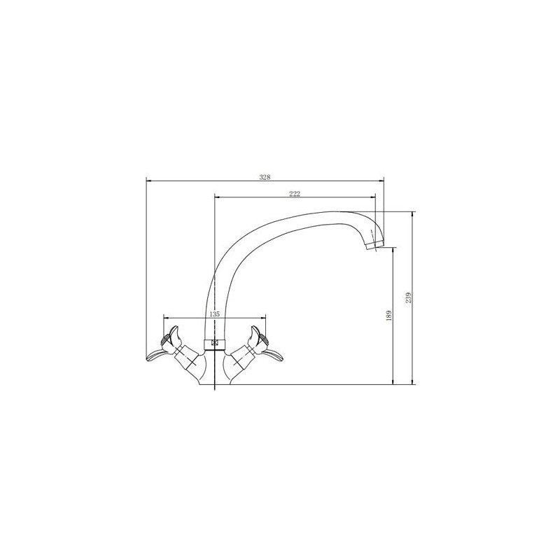 Смеситель Fashun A4212 хром размеры